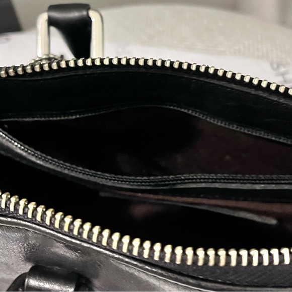 COACH ‘BONNIE’ VINTAGE BLACK GENUINE LEATHER SATCHEL BAG - Picture 13 of 15